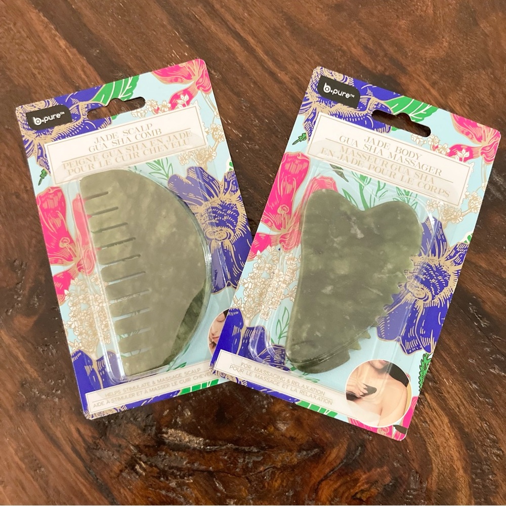 NWT Jade Face Body and Scalp Gua Sha Massager Beauty Tool